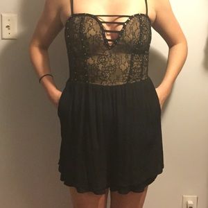 Sexy Lace/Studded Romper-Size M